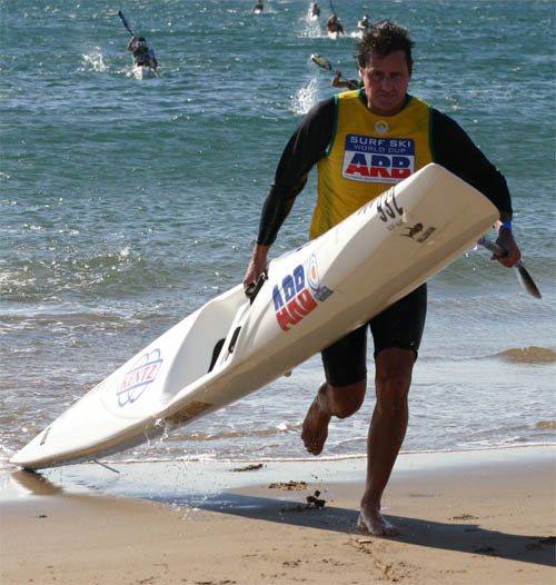 Dean Gardiner (3rd) finishes the 2007 ARB Surf Ski World Cup Dean Gardiner (3rd) finishes the 2007 ARB Surf Ski World Cup
